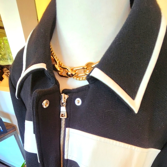 INC BLK WHT Striped Peacoat 2X - Picture 6 of 12